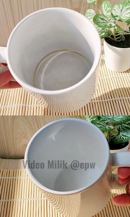 Bukan diamplas, ini trik hilangkan kerak kuning di gelas keramik pakai 3 bahan