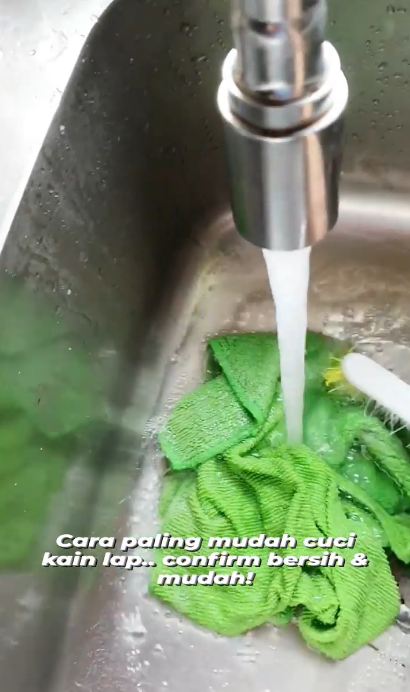 Auto kinclong dalam 10 menit, ini cara mencuci serbet dapur kotor dan dekil pakai 2 bahan