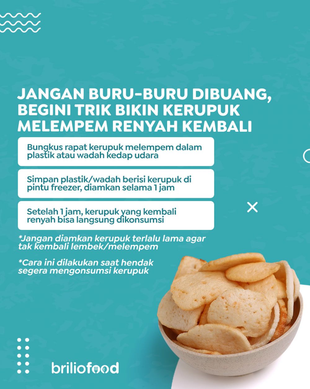 Bukan dioven atau digoreng lagi, wanita ini punya trik bikin kerupuk melempem jadi renyah kembali