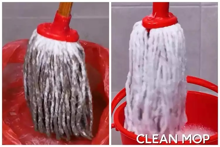 15 Cara membersihkan kain pel pakai bahan dapur, hasilnya bersih dan kesat seperti baru