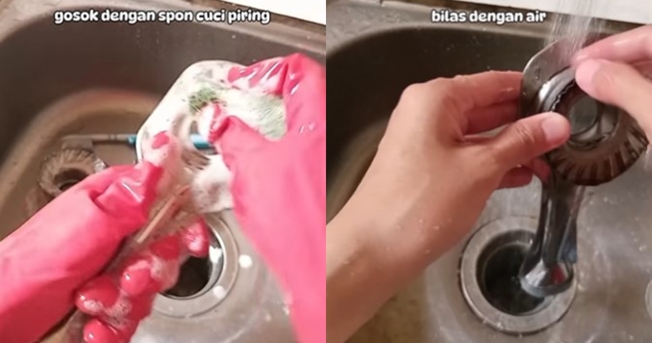 Tak perlu direndam, ini cara bersihkan kerak gosong di corong burner kompor cuma tambah 2 bahan dapur
