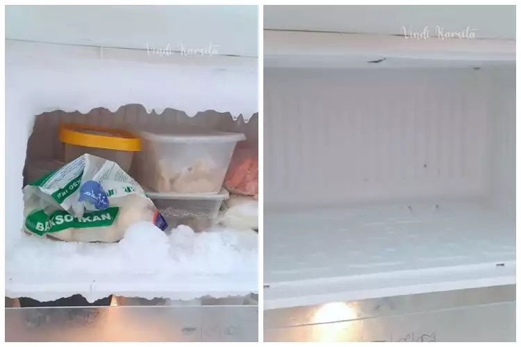 15 Cara mencairkan bunga es freezer, praktis pakai alat dan bahan sederhana