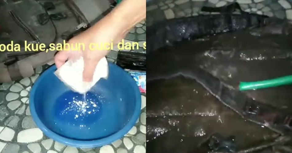 Tanpa diolesi pemutih pakaian, ini trik mencuci tas berjamur jadi kinclong cukup tambah 1 bahan dapur