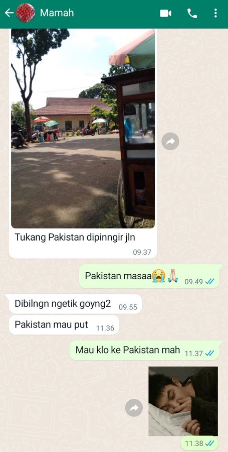 Chat lucu orang tua dan anak © X