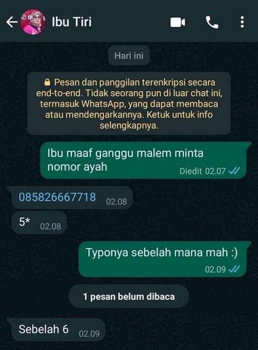 Chat lucu orang tua dan anak © X