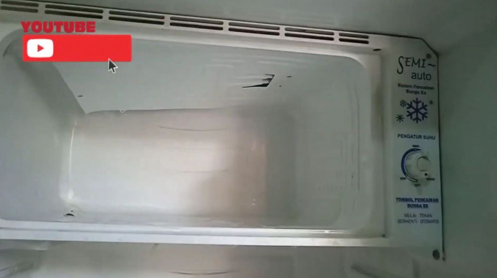 Cukup 10 menit, wanita ini punya trik cepat mencairkan bunga es di freezer tanpa didiamkan seharian
