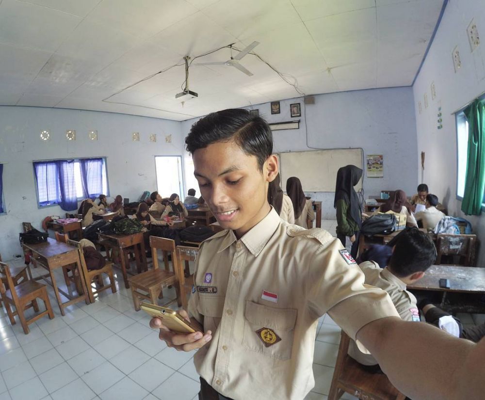 potret tiktok ganta saat sekolah © instagram