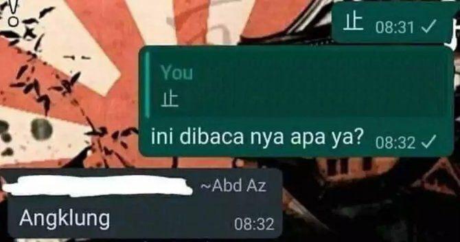 Chat lucu orang gagal paham ini jawabannya polos © X