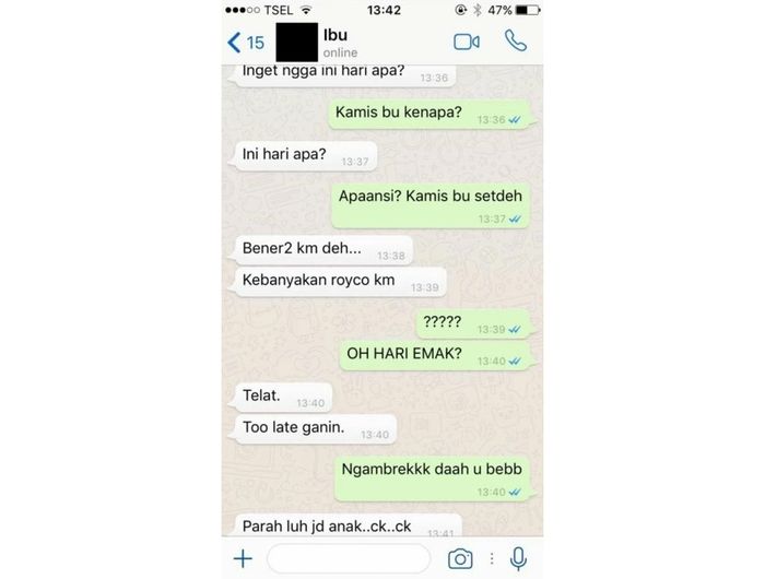 chat lucu emak nanya ke anak ini kocaknya bikin senyum-senyum © X chat lucu emak nanya ke anak ini kocaknya bikin senyum-senyum © X