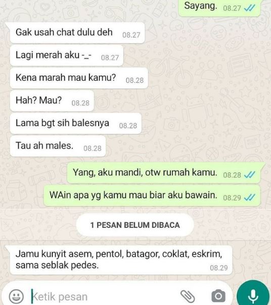 Chat lucu pacar marah-marah Berbagai sumber