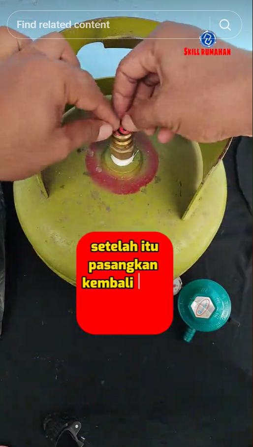 Bukan ditambal karet gelang, ini cara mengatasi tabung gas bocor dan berdesis pakai 1 alat jahit