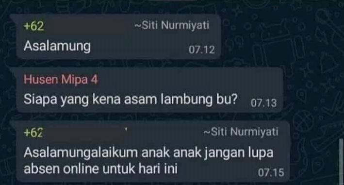 Chat lucu random penghuni grup WA Berbagai sumber