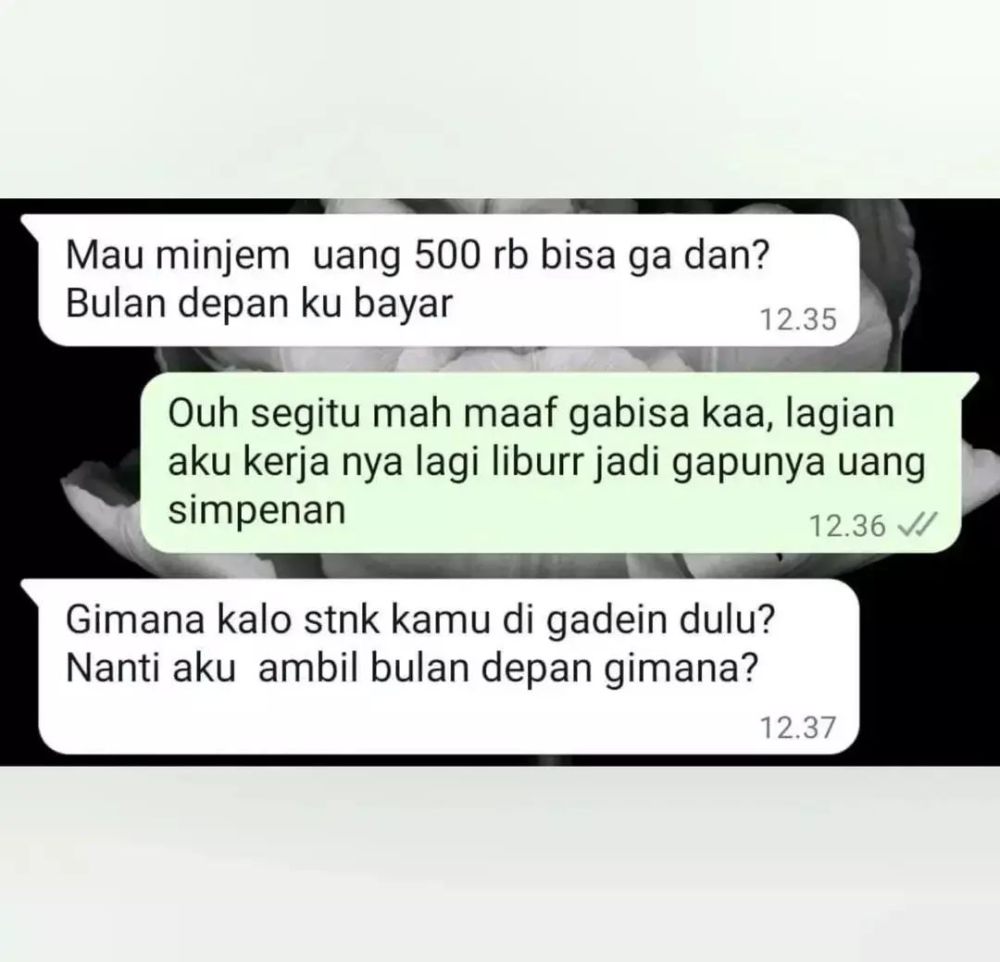 chat minjam duit kocak berbagai sumber