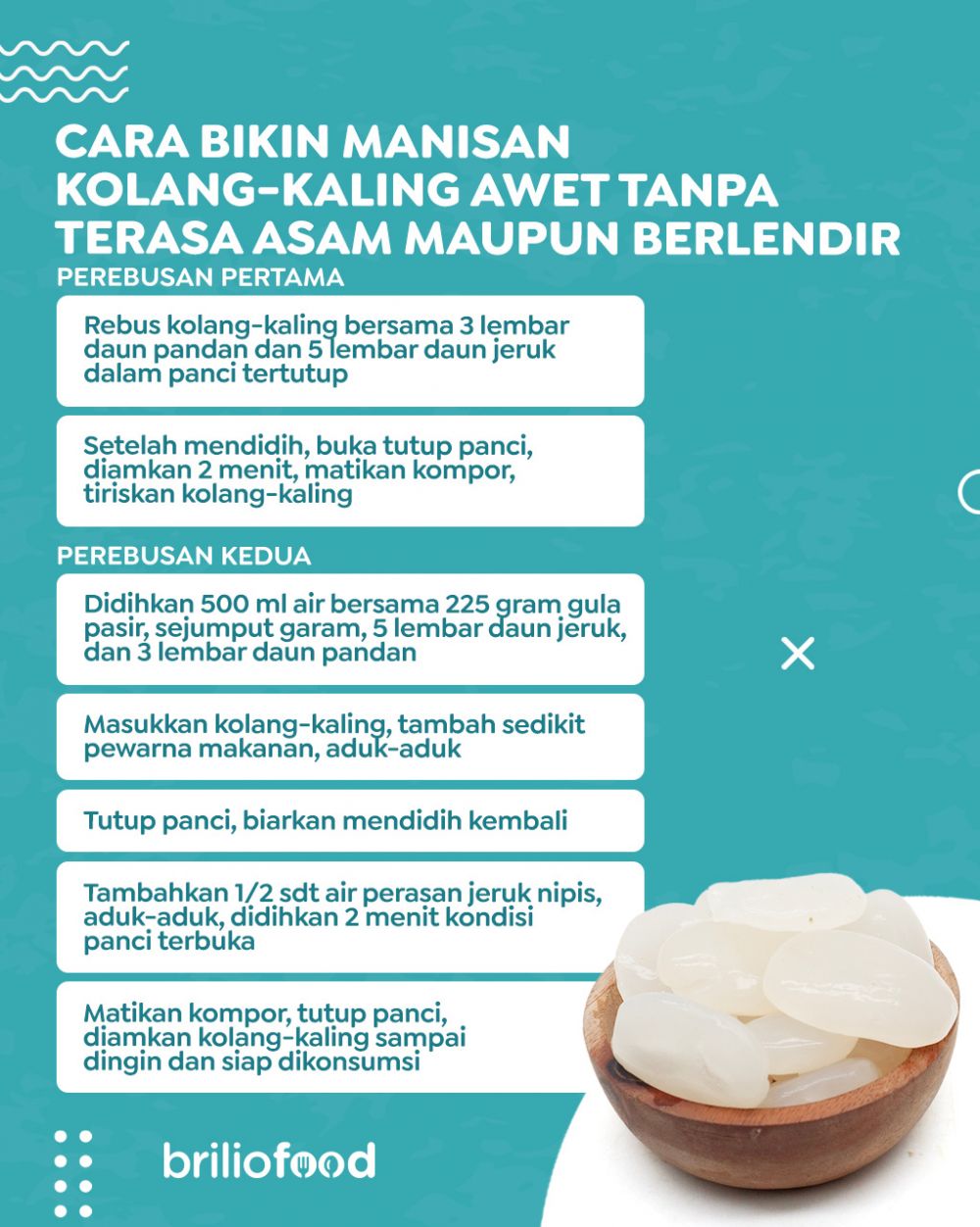 Tanpa direndam semalaman, ini trik agar manisan kolang-kaling awet dan tak asam maupun berlendir