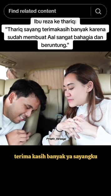 Thariq dapat ucapan menyentuh dari Reza © berbagai sumber Thariq dapat ucapan menyentuh dari Reza © berbagai sumber