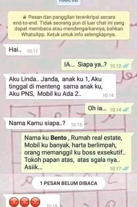 chat lucu malah nyanyi berbagai sumber