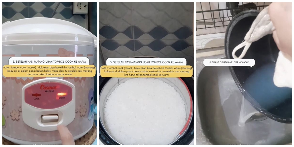 Tanpa minyak kelapa, ibu rumah tangga ini bagikan trik menanak nasi agar rendah gula dan tak berkerak