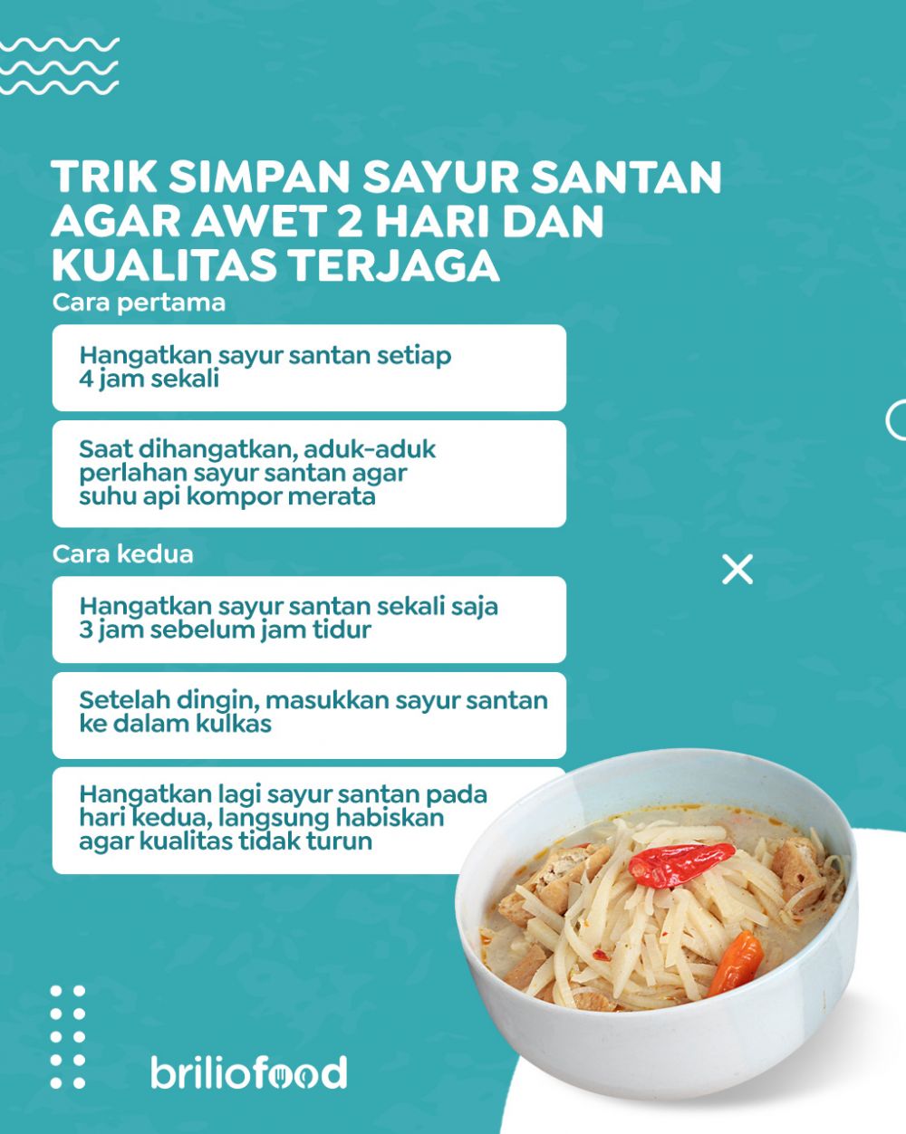 Jangan langsung dimasukkan ke kulkas, ini trik menyimpan sayur santan agar awet 2 hari