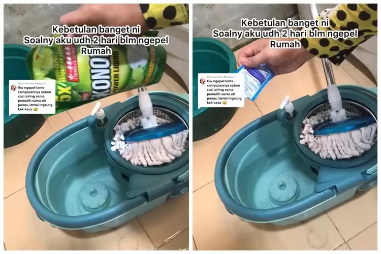 10 Trik mengepel lantai pakai tambahan bahan dapur ini antiribet, hasilnya kesat dan wangi