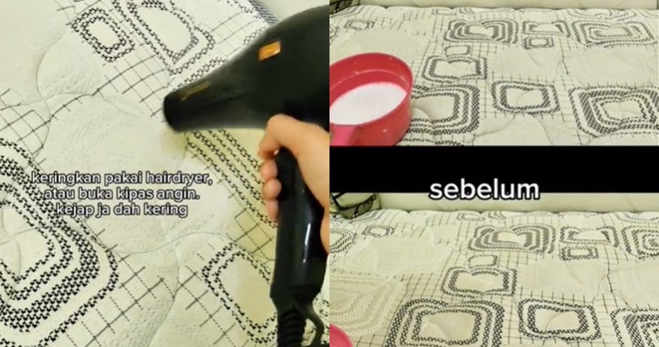 Tanpa dijemur, ini trik cuci kasur kusam jadi kinclong seperti baru ditambah 2 bahan dapur