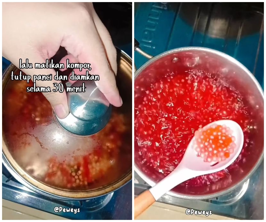 Tanpa presto, ini cara cepat merebus sagu mutiara agar hasilnya bening dan tak lengket dalam 11 menit