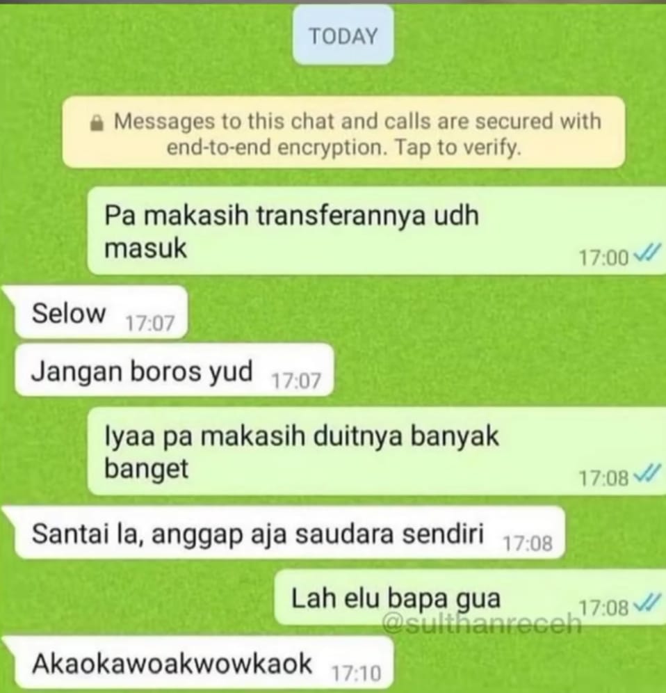 chat kocak sama ayah random berbagai sumber