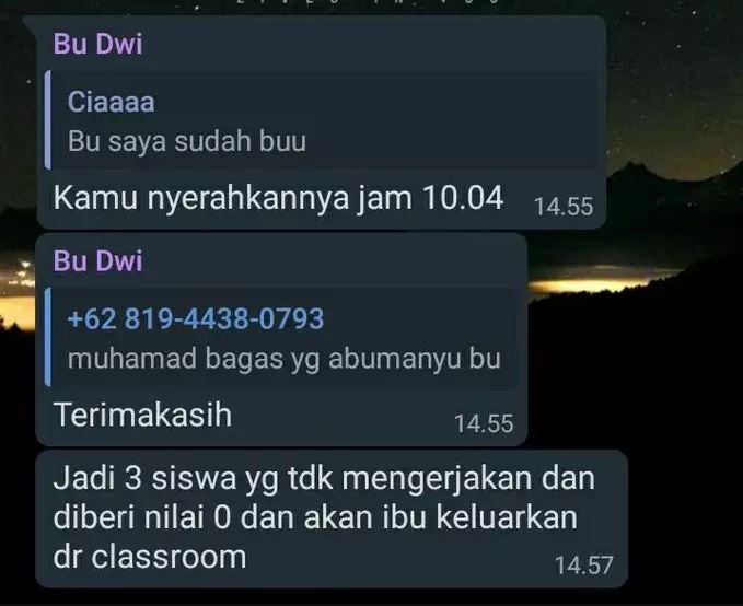 Chat lucu kelakuan guru di grup WA Berbagai sumber