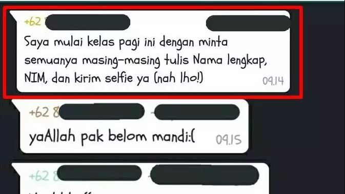 Chat lucu kelakuan guru di grup WA Berbagai sumber