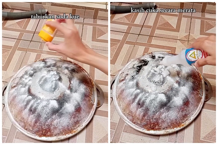 Tanpa digosok sitrun, ini cara enyahkan kerak gosong di pantat wajan agar kinclong pakai 3 bahan dapur