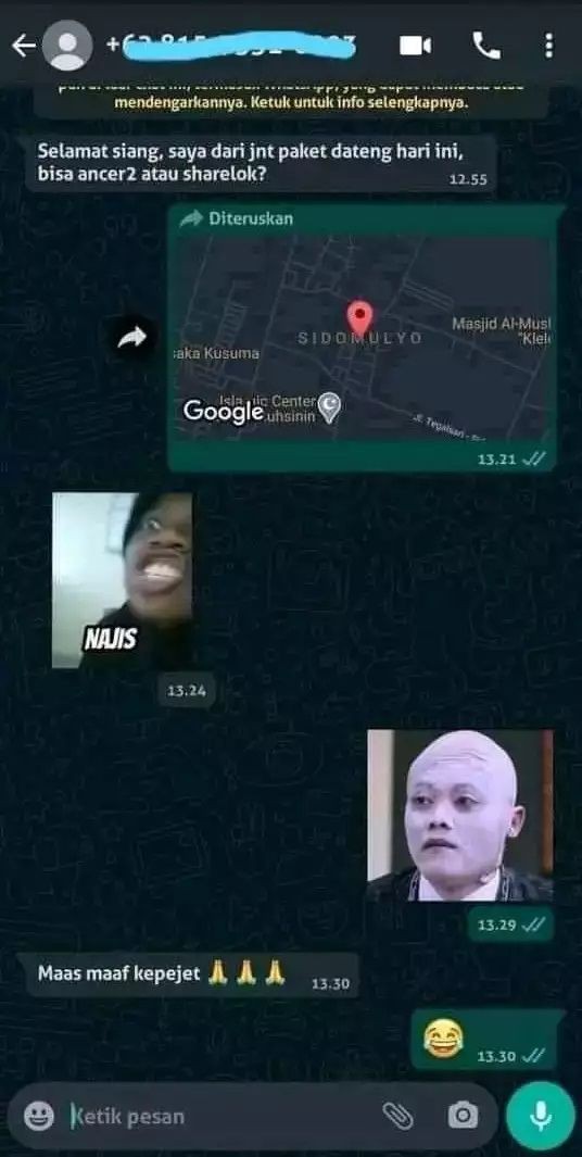 Chat lucu kurir ini bikin kesel © X Chat lucu kurir ini bikin kesel © X