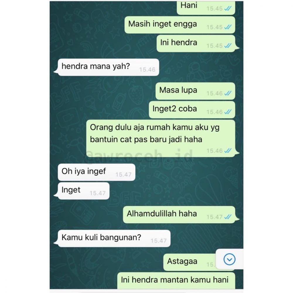 Chat lucu sama mantan ini penuh dendam dan amarah © X