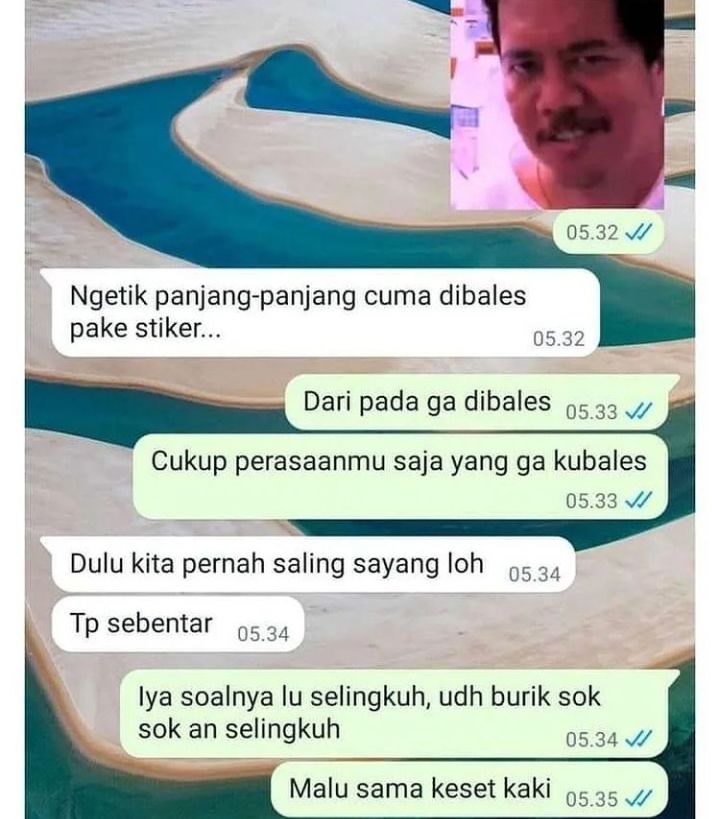 Chat lucu sama mantan ini penuh dendam dan amarah © X
