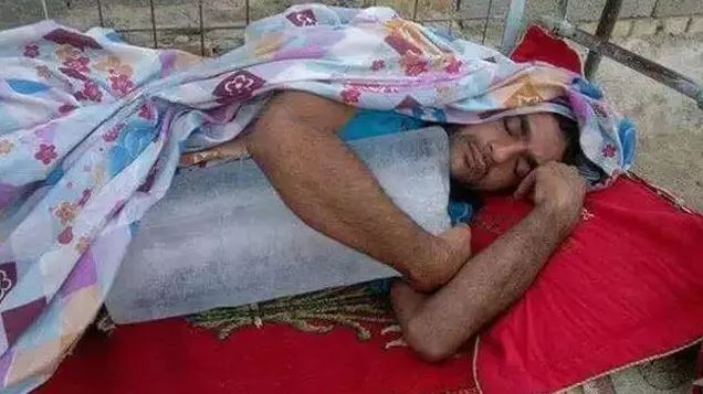 potret kocak cara menghindari panas © X