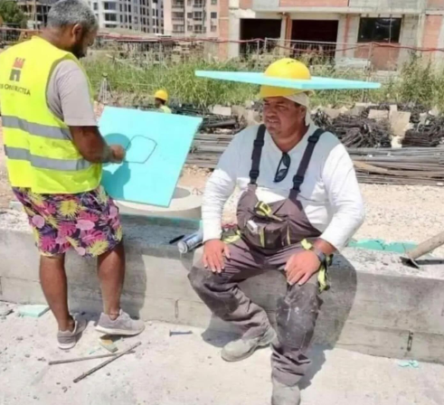 potret kocak cara menghindari panas © X