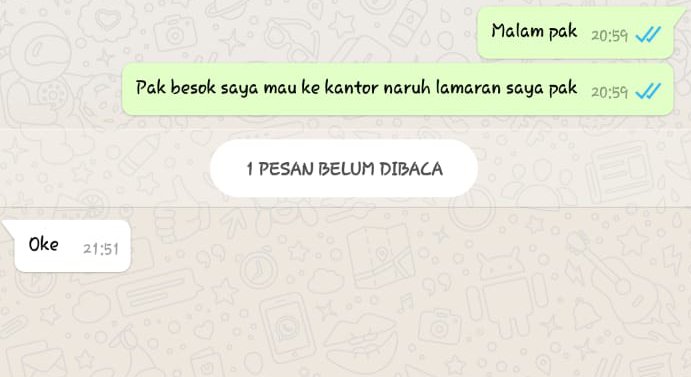 chat ngelamar kerja kocak berbagai sumber