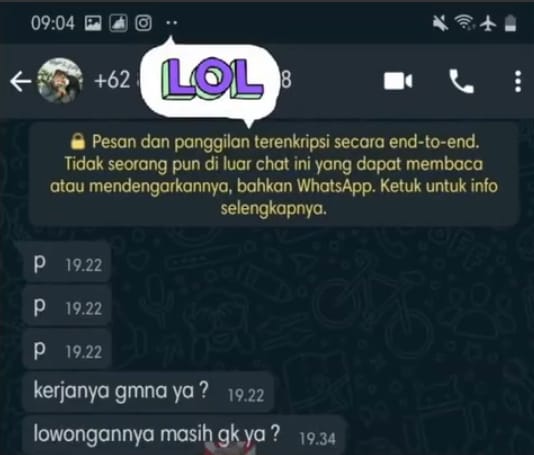 chat ngelamar kerja kocak berbagai sumber