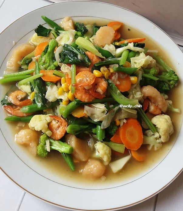 13 Resep sawi hijau untuk buka puasa, enak, sehat, segar, dan sederhana