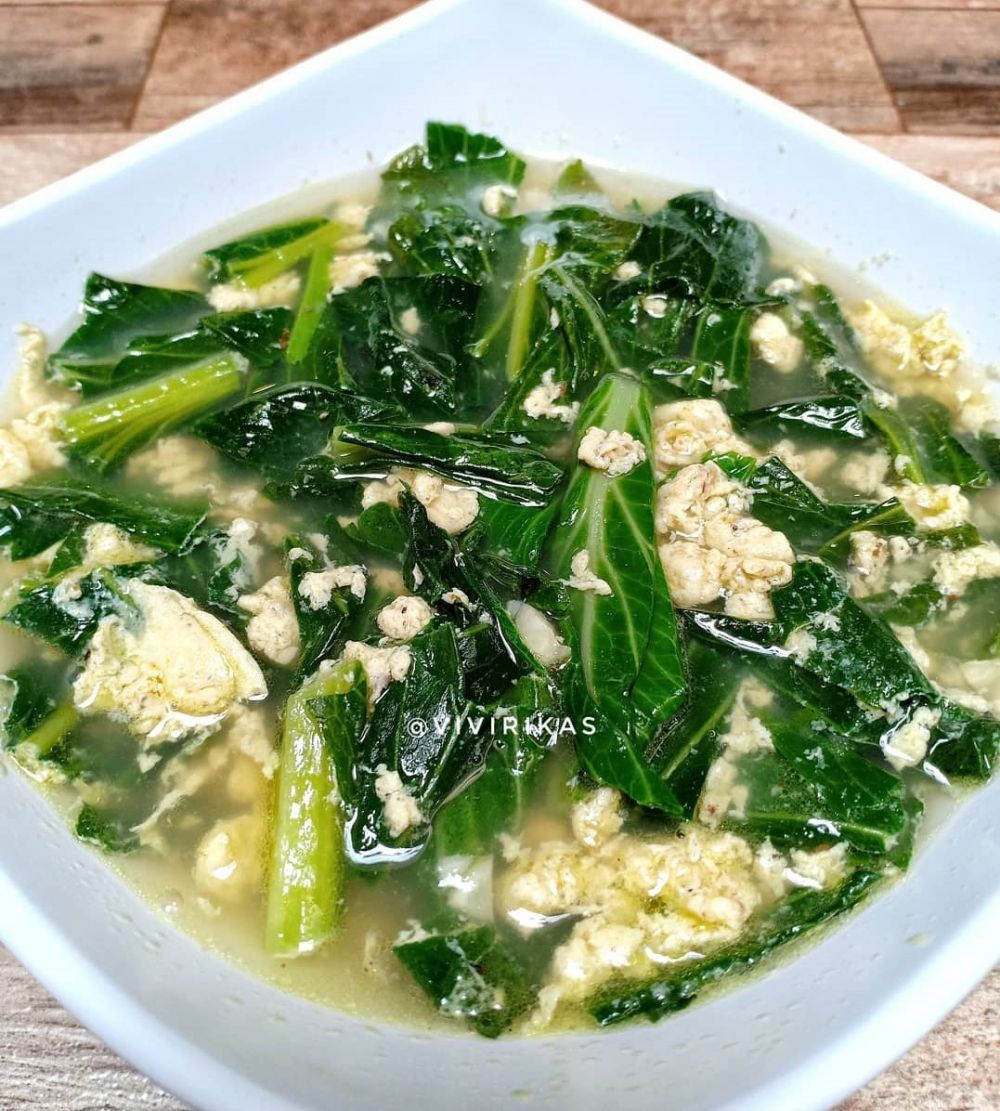 13 Resep sawi hijau untuk buka puasa, enak, sehat, segar, dan sederhana