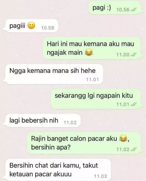 Chat lucu pacar senang ini cuma awalan doang Berbagai sumber