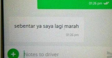 Chat lucu driver ojek online kebingungan  X/@ForRecomd