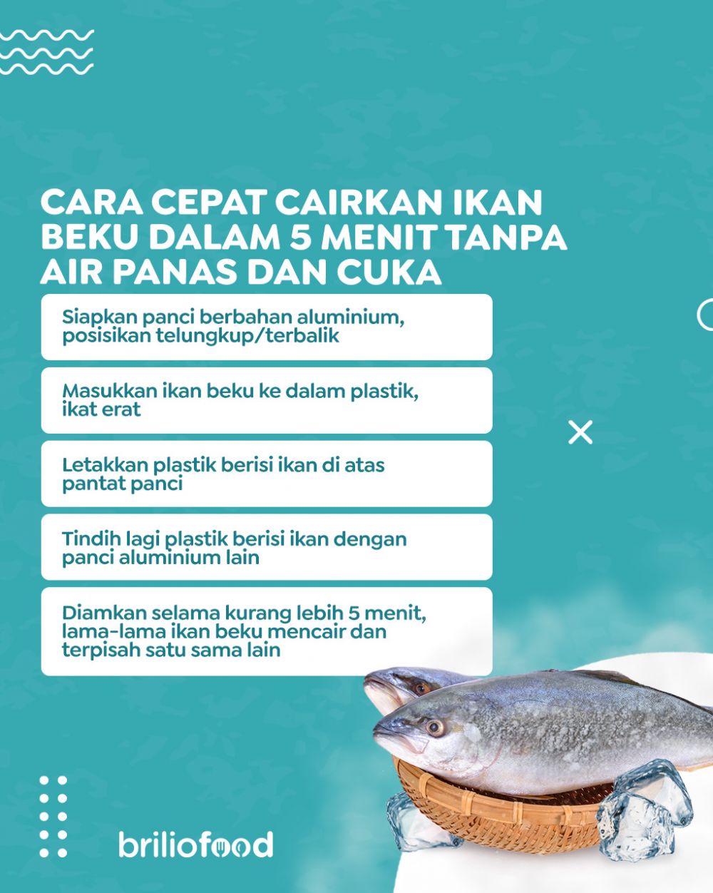 Cuma butuh 5 menit, ini cara cepat cairkan ikan beku dari freezer tanpa air panas dan cuka