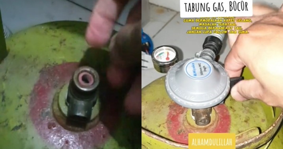 Tak perlu ditambah benang jahit, ini trik atasi tabung gas bocor cukup tambah 1 alat sederhana