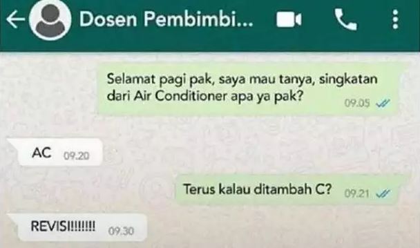 chat lucu mahasiswa pusing Berbagai sumber