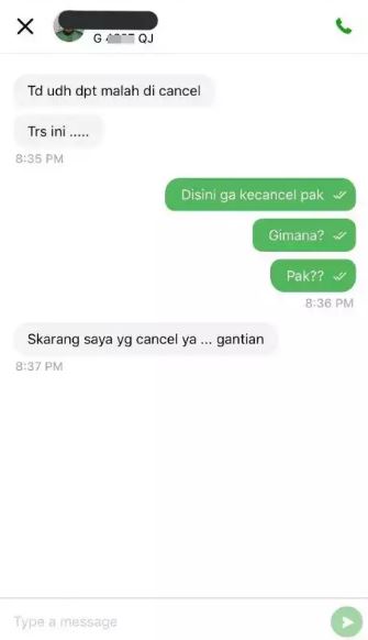 Chat lucu driver ojek online saat antar pesanan Berbagai sumber