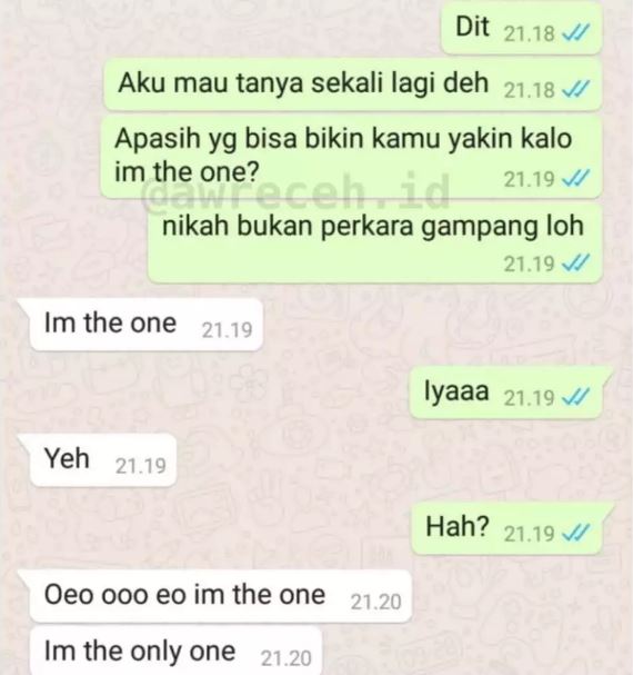 Chat absurd dua orang yang baru PDKT Berbagai sumber