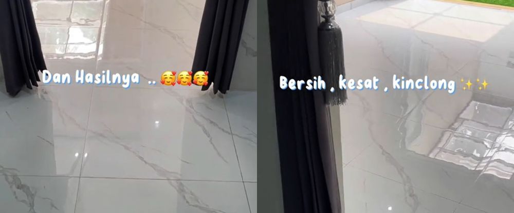 Tanpa diberi garam, ini trik mengepel lantai agar kesat sampai seminggu cukup tambah 1 bahan dapur