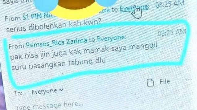 Chat lucu saat zoom meeting Berbagai sumber
