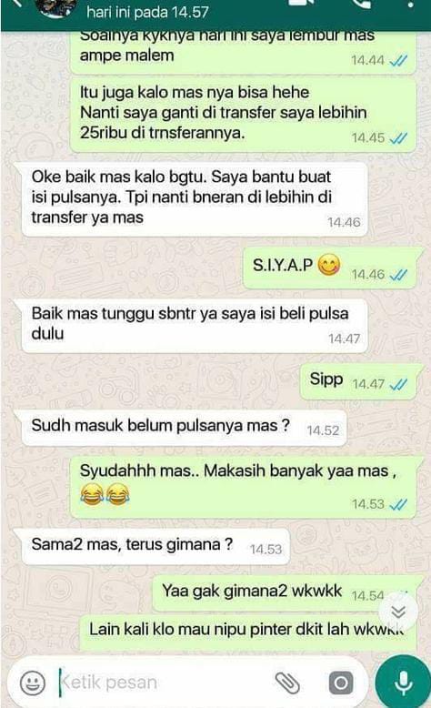 chat lucu gagal nipu bikin senyum puas berbagai sumber