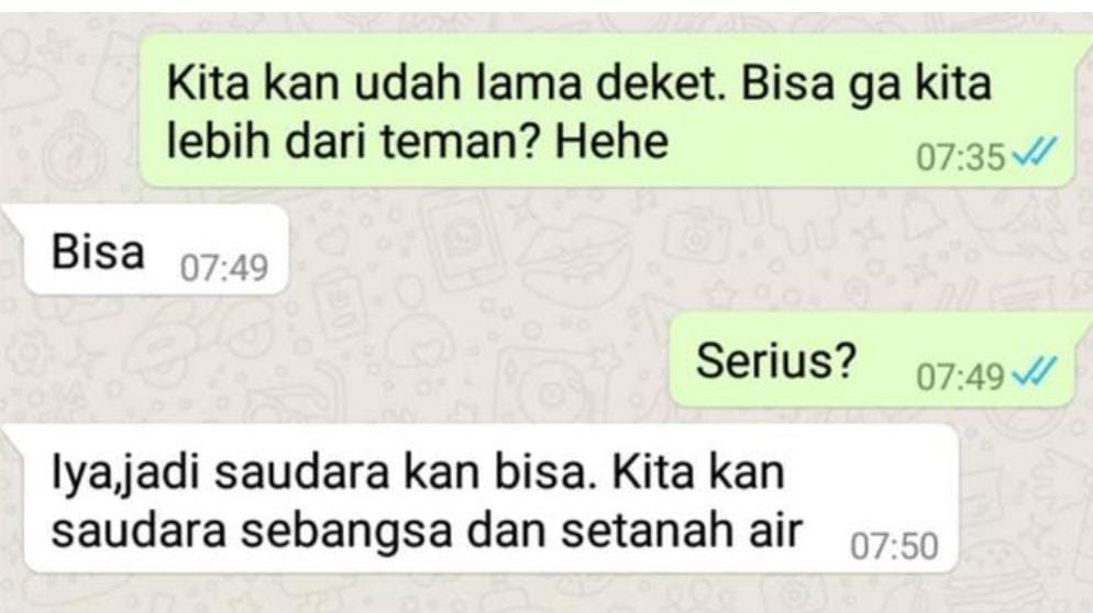 Chat lucu ditolak secara halus dari berbagai sumber Chat lucu ditolak secara halus dari berbagai sumber