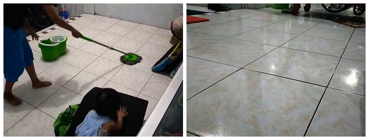 Bukan pakai sabun cuci piring, ini trik mengepel lantai agar lebih awet kesatnya dengan 1 bahan dapur